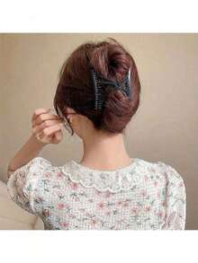 1pc Magic Hair Insert Comb Stretchy Double Comb Adjustable Elastic Hair Comb No Crease Hair Pins Hair Accessories For Women - 黑色 - 查看 7