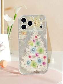 Funda para teléfono navideño Funda para teléfono 17 Pro Max Angel Lighting Tree Dreamy Festival Style Phone Transparente, Compatible con 17/16/15/14/13/12/11/XS, Compatible con A16/A25/A35/A54/A73, Compatible con S24/S23Plus/S22Ultra, Impermeable, Resistente a los Golpes y a los arañazos - transparente - Ver 2