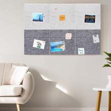 Tablones de Anuncios de Fieltro, 6 Azulejos de 11.8 X 11.8 Pulgadas Con 50 Pines de Empuje, Tableros de Notas Cuadrados Para Oficina, Hogar y Escuela - 1 - Ver 7