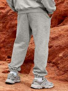 1 条男童/青少年户外运动休闲抽绳腰裤，时尚舒适