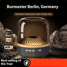 Bluetooth Speaker With HD Sound And Lights, Portable Wireless, Long-Lasting Battery Life, TWS Pairing, Wireless Stereo Speaker, Portable Speaker With 360° Surround Sound, For Home/Party/Outdoor/Travel/Beach, Stocking Stuffers, White Elephant Gifts For Adults (Black) - 黑色 - 查看 9