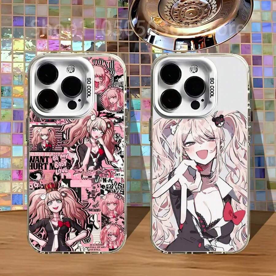 Funda para teléfono Junko Enoshima D-Danganronpa para 17,16,15,14,13,12,11,Pro,Max,Plus,E, cubierta blanca mate a prueba de golpes - Z2 - Ver 1