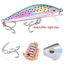 Hengjia 1pc 5cm 3g Micro Fish Lure, Sinking Artificial Hard Bait, Vibrating Bait, Bait, Stream Fishing Lure, Suitable For Trout, Bass, Carp - Multicolor - View 3