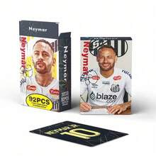 60pcs Soccer Lomo Cards + 32pcs Stickers, Boxed High Definition Collectible Cards, Soccer Star Fans Merchandise, Collectibles, Christmas & Halloween Gifts