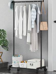 1 Stück Einzel-/Doppelstangen Kleiderständer, platzsparend mit Metallrahmen, geeignet für Schlafzimmer, Balkon, vielseitig zum Trocknen, Lagern und Organisieren von Kleidung, höhenverstellbar, freistehende tragbare Ausführung für kleine Wohnungen, Eingangsbereich, Waschküche, Schrankerweiterung, Geschenk für Hausbesitzer, Studentenwohnheim-Grundausstattung, bereit für Halloween, Thanksgiving, Weihnachten, kompakt faltbar für einfache Lagerung und Transport, modernes minimalistisches Design zur Maximierung des Stauraums und Verbesserung der Organisation. - Verschiedenfarbig - Übersicht 4