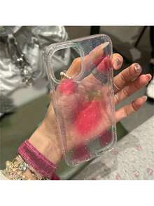 Transparent TPU Cases With Glitter And Strawberry Pattern - 彩色 - 查看 7