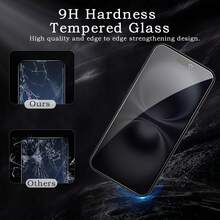 Yezodawee 1片一键式无尘防窥屏保护膜,兼容 16 Pro Max/16 Pro/16 Plus/16/16E/15 Pro Max/14 Pro Max/13 Mini/12/11/Xs Max/X系列,防窥、自动对齐、无气泡、快速简便贴合、全屏覆盖、9H硬度钢化玻璃膜 - 黑色 - 查看 6