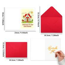 Set Of 10 Thank You Cards With Envelopes - Creative And Foldable Gift Cards With Text And Fold - Beige - View 5