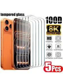 5 Packungen gehärtete Glasbildschirmschutzfolien, Vollbildabdeckung, mit schwarzen Mesh-Rändern, kompatibel mit iPhone 17 ProMax/17Pro/17Air/17/16ProMax/16Pro/16Plus/16/15ProMax/15/15Plus/14ProMax/14Pro/14Plus/13ProMax/13/12/11/XSMax/Mini. Hochauflösende klare gehärtete Glasfolie, einfach zu installieren, staub- und blasenfrei. Bildschirmschutz-Grundausstattung, geeignet für täglichen Schutz, Büro, Zuhause, Handybildschirmschutz, Handyzubehör, wasserdicht, stoßfest, kratzfest - Transparent - Übersicht 31