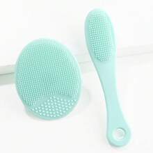 10pcs/Set Silicone Manual Facial Cleansing Brush, Soft Exfoliating Face Scrubber, Waterproof Gentle Cleansing Brush, Removes Blackheads, Whiteheads And Makeup Residue