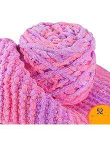 1/3pcs Chunky Chenille Yarn For Knitting, 1 Ply Jumbo Ice Yarn Bulk 100g Skeins, Soft DIY Crochet Thread For Blankets, Slippers, Hats, Scarves Handmade Craft Supplies Christmas Gift - Multicolor - View 31
