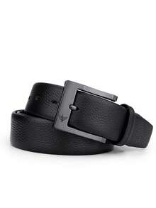 William Polo New Fashion Pin Buckle Leather Belt, Versatile Dress Belt For Men, High-Quality, Gift Box Included - Belt Length Adjustable Summer, School Casual, Business, Boyfriend Husband Father Dad Men Gift, Daily Wear, Fashion, Teen, Outdoor, Vacation, Athletic, Travel, Street, Boho, Vintage Fall, Autumn, Halloween Autumn-Winter Accessories,Suitable For Teens, Youth,Men,Casual, Outdoor, Athletic, Vacation, Graduation Gifts, Birthday, Daily Wear