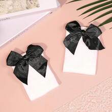 77 Women's Satin Bow Stockings, Thigh High Stockings With Bows Over The Knee Socks, Thigh High Over Knee Stocking - Multicolor - View 11