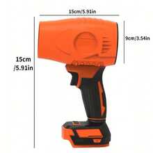 Secador de aire de 20 V, soplador y aspas, ventilador violento, 0-31000 RPM, presión del viento completamente cargada: baterías dobles de 2000 mAh y 1000 g, que pueden soplar agua, nieve, polvo, hojas y pelo de mascotas, duradero, para exteriores y un regalo del propietario. - 2 baterías de 2,0 Ah + cargador - Ver 3