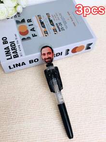 1/3/5pcs Personalized Boxing Themed Creative Interactive Stress Relief Pen, Push-Button Stress Relief Ballpoint Pen, Customizable Portrait Funny Gift. Suitable For Back To School Season, School Supplies, Unique Back To School Gifts, Printable Photo Pen | Creative Learning Desk Supplies, School Gifts, Teacher's Day, Back To School Season, Stress Relief Pen - Multicolor - View 27