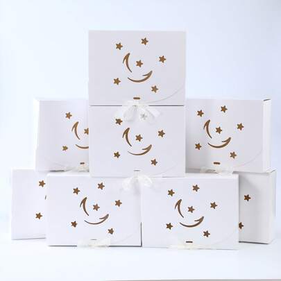 10个白色牛皮纸盒，迷你牛皮纸礼品盒，小型纸盒，飞机造型粉色迷你包装盒，多用途珠宝包装盒，适用于戒指、耳环、婚礼、生日、节日、圣诞节、珠宝制作展示、包装材料、派对礼品DIY工艺礼品盒