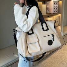 Große Kapazität Reisetasche, leichte Gepäcktasche mit Schultergurt, Fitnesstasche, tragbare Laptoptasche, Handgepäck für Kurztrips