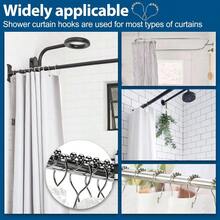 12 Pcs Shower Curtain Hooks, Stainless Steel Shower Curtains Rings Bath Curtain Rings For Bathroom Curtains Rods - 12 - View 7
