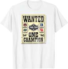 NCAA Final Four 2025 Basketball 4-Team Wanted Vintage White T-Shirt - trắng - Xem 1