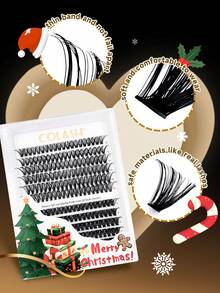 Colash/240 piezas Juego multipieza Rizo: C/D Imitación de pestañas de visón artificial hechas a mano Injerto de pestañas finas súper ligeras resistentes al agua Pestañas en forma de abanico gruesas y rizadas de larga duración Adecuadas para pestañas naturales de anime, regalo para mujeres y niñas Grupos de pestañas, grupos de pestañas individuales, pestañas postizas, pestañas, regalos para mujeres, regalos de Navidad. - vistoso - Ver 3