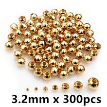 50-500pcs/Bag 2-8mm Gold Silver Color Round Spacer Beads Ball End Seed Metal Beads For DIY Jewelry Making Findings Accessories
