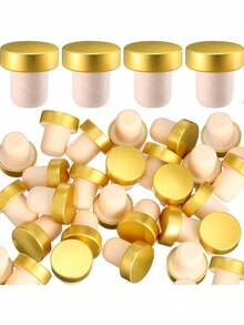 1/5pcs Reusable T-Shape Wine Bottle Stoppers, Aluminum & Silicone Material, Suitable For Wine & Beer Bottles, For Wine Storage, Preserving Wine Flavor, Household Bottle Caps - Multicolor - View 9