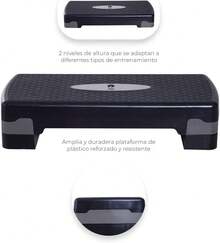 Raganet, Banco de Aerobics, Step Ajustable a 2 Alturas (10 y 15 Cm), Superficie Antideslizante, Plástico Reforzado - 1 - Ver 1