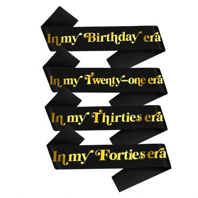 My Birthday Gold Foil Belt - Suitable For Both Women And Men, A Time-Themed Celebration Accessory, Perfect For Birthday Decoration