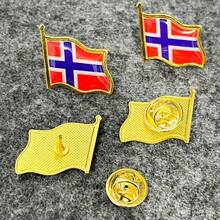 2枚世界国旗胸针，波浪形树脂旗帜徽章，合金奖章胸针，合金和树脂材质，适用于节日、庆典、日常装饰、西装胸针