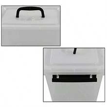Plastic Storage Bins With Handles 3 Pack Clear Latching Box 12 Quart 6 Quart 3.5 Quart