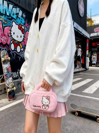 Sanrio 一款三丽鸥卡通时尚毛绒化妆包，多功能洗漱化妆品手提收纳包，3D毛绒便携化妆包 Trucchi Porta Trucchi Organizer