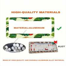 Whimsical Waltz: Vintage Caterpillar Enchantment In Lively Retro-Chic, Aluminum Metal Rust-Proof Waterproof Car License Plate Frame For Standard US 12x6 Inch, Meets US Standards Suitable All Small, Pickups And Other Models - 6,3x12,2 inch (16x31cm) - Xem 10