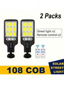 1/2/4/6/8pcs 8000W Solar LED Lights, Waterproof Outdoor Wall Lamp With Adjustable Motion Sensor And Remote Control - No Battery Needed, Suitable For Garden, House, Yard, Garage Lighting