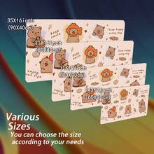 Capybara Cartoon Gaming Mouse Pad, Large XL Extended Keyboard Desk Mat, HD Print Beige Rubber Base, Non-Slip PC Mouse Mat, Desk Accessories For Home & Office - 90x40公分(35.4x15.7吋) - 查看 10