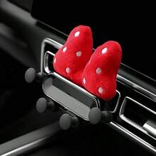1pc Cute Polka Dot Bowknot Phone Holder - Dashboard Air Vent Clip, Adjustable Gravity Sensor Smartphone Stand With Suction Cup/Bracket, Hands-Free Navigation Compatible With Most Vehicles (Pink/Red) Compatible With IPhone, Android Phone, Gift For Birthday, Family, Friends For Summer Gifts Birthday Driving Car Accessories Car Phone Holder Air Vent Phone Holder Strong Load-Bearing - Multicolor - View 4