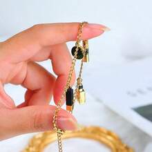 Yves Saint Laurent Women's Pendant Bracelet, Featuring Brand Logo, Minimalist & Elegant, Sweet & Fashionable, Suitable For Daily Wear, Perfect Gift For Holidays And Anniversaries - Gold - View 8