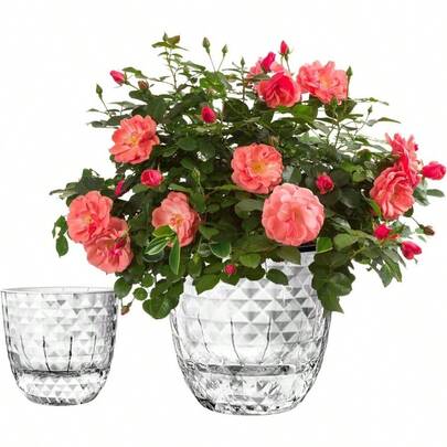 Self Watering Pots Indoor Plants, Flower Pots, Self Watering Plant Pot - 2pcs 4+6inch