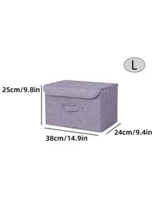 1 hộp đựng đồ vải lanh cao cấp chống thấm nước có thể gấp gọn, sắp xếp đồ đạc trên bàn làm việc và đồ gia dụng, đựng quần áo chống thấm nước và chống ẩm, không phai màu hoặc có mùi, nhiều kích cỡ và màu sắc có sẵn, khối đựng đồ bằng vải có dung tích lớn, thích hợp cho tủ quần áo, quần áo theo mùa, đồ chơi, v.v., thiết kế tiết kiệm không gian có tay cầm để dễ dàng mang theo - Màu xanh hải quân - Xem 10