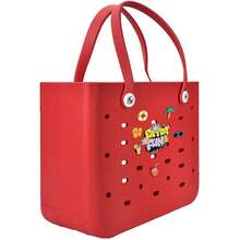 Large Capacity Rubber Beach Bag For Women, Available In Multiple Colors, Large Shoulder Tote Bag, Solid Color Open Design, Multi-Functional, Lightweight And Durable Beach Bag, Stylish Tote Bag - You Can DIY Your Own Personalized Beach Bag, Suitable For The Beach, Pool, Supermarket Shopping, Shopping, Travel, Vacation, Halloween, Christmas, Thanksgiving - Give Her A Practical And Beautiful Gift. - Nhiều màu - Xem 23