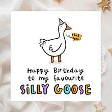 1PC Chúc mừng sinh nhật Ngỗng ngốc nghếch đáng yêu nhất của tôi! Thiệp sinh nhật dễ thương, Thiệp sinh nhật vui nhộn, Lời chúc sinh nhật, Quà sinh nhật - Nhiều màu - Xem 2
