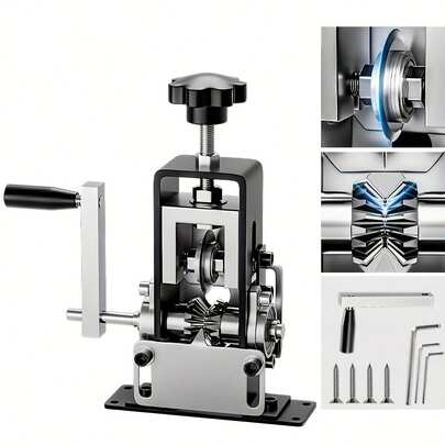 NEWSHARK ステンレス製マニュアルワイヤストリッパー、0.15-2.49 cm 調整可能なハンドクランクケーブルストリッピングツール、スクラップ銅再生用、ポータブルで丈夫な構造