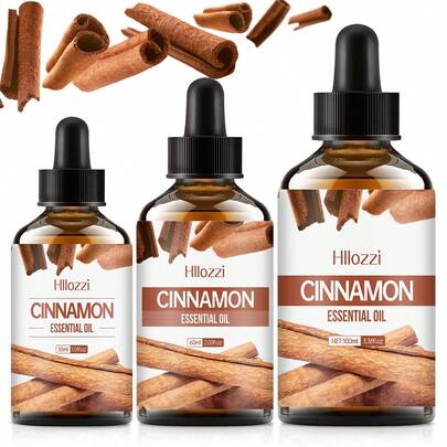 Hllozzi Cinnamon Essential Oil, 30ml/1.01 Fl Oz, 60ml/2.03 Fl Oz, 100ml/3.38 Fl Oz. Intoxicating Cinnamon Scent With A Woody Aroma, Suitable For Use In Aromatherapy Diffusers And Humidifiers. Can Also Be Used For Scented Candles And Home Decor. The Elegant Bottle Makes It An Ideal Gift For Birthdays, Halloween, And Christmas.