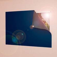 PVC Blackout Panel Curtain, Blocks 100% Of Light, For Living Room, Bedroom, Kitchen, Various Colors - Azul Marino - Ver 2