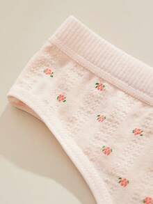 6pcs Women's Sexy Jacquard Thong Panties, Low Waist Plus Size Breathable Underwear