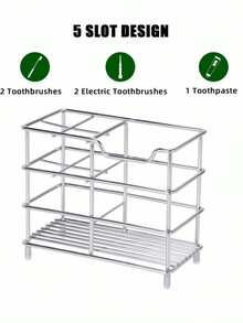 浴室牙刷架，牙膏牙刷架，浴室收纳整理架，可放置牙膏、洗面奶、梳子。 - 彩色 - 查看 4