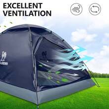 CAMEL CROWN 2/3人露营帐篷，10分钟轻松搭建，防风防水，适合露营、音乐节、后院、过夜聚会等场合。 - 深藍 - 查看 4
