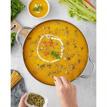 Cooking Pot, Large Non Stick Induction Stock Pot With Lid, All Stove Compatible, Aluminum Soup/Stew Pot For Large-Batch Cooking, Grey - 8 Qt - View 5