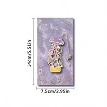 1pc Hollow Metal Jellyfish Themed 3D Bookmark, Ocean Inspired Stationery Gift For Writers, Teachers, Friends, Book Clubs, Office, Home, Classroom - Multicolor - View 2