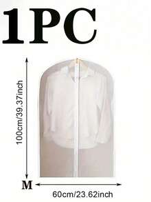 1 件简易透明防尘衣物防尘袋适用于学校、办公室、家庭、旅行、包、整理器、存储、返校用品 - 白色 - 查看 11