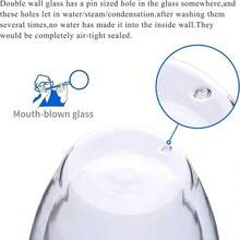 Sets Of 2 And 6 Espresso Cups With Handles, 2.8 Oz Clear Double-Wall Insulated Espresso Cups, Microwave And Dishwasher Friendly, Suitable For Espresso Machines Back To School - Multicolor - View 5